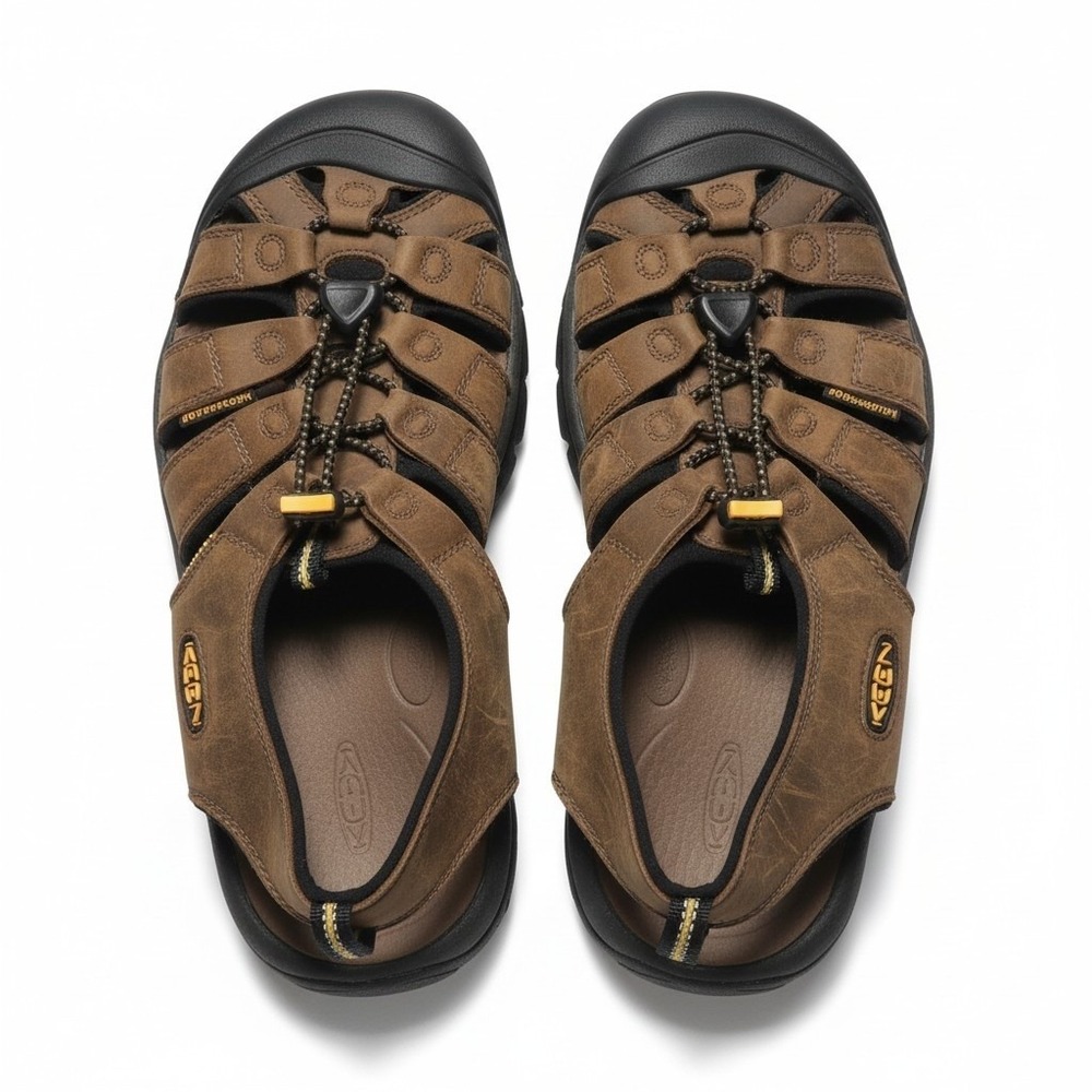 KEEN Newport Sandals Mens 11.5 Brown Waterproof Leather Hiking Fisherman 1022247 - Picture 3 of 7